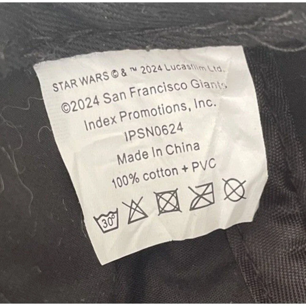 San Francisco Giants Yoda Cap SF Hat 2024 Star War Lucas Films Black Green *READ - Picture 7 of 8